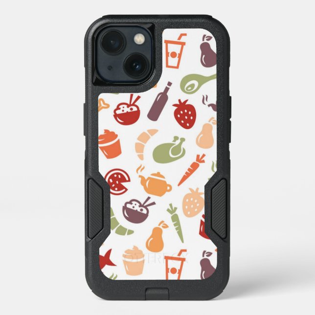 Food Pattern 2 Otterbox iPhone Case (Back)