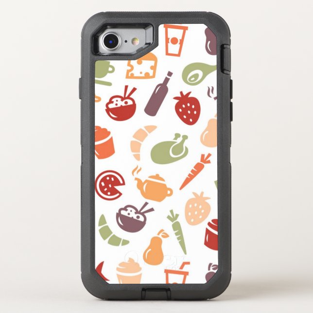 Food Pattern 2 Otterbox iPhone Case (Back)