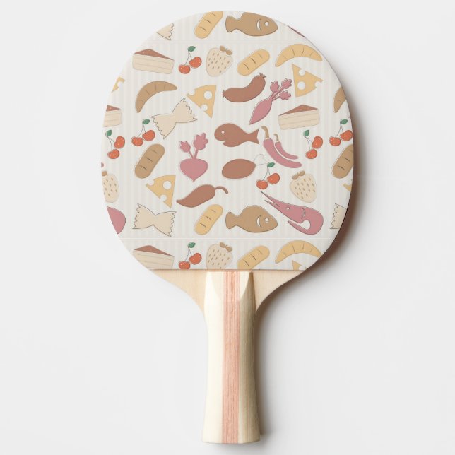 Food Pattern 2 Ping-Pong Paddle (Front)