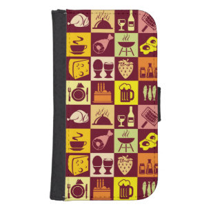 Food Pattern 2 Samsung S4 Wallet Case