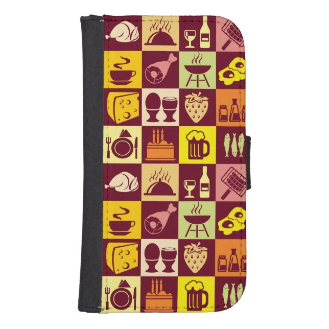 Food Pattern 2 Samsung Galaxy Wallet Case (Front)