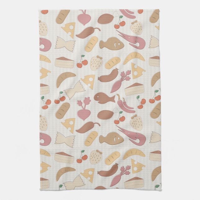 Food Pattern 2 Towel (Vertical)