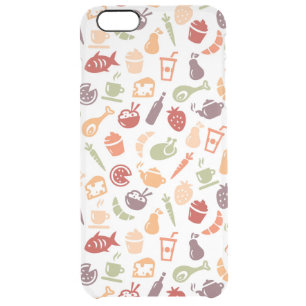 Food Pattern 2 Clear iPhone 6 Plus Case