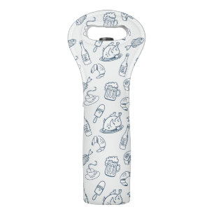 Food Pattern 2 Wine Bag