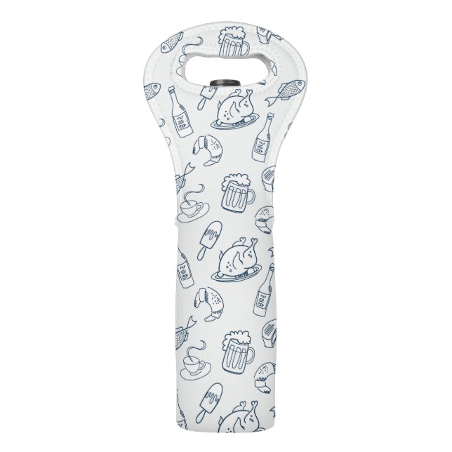 Food Pattern 2 Wine Bag (Front)