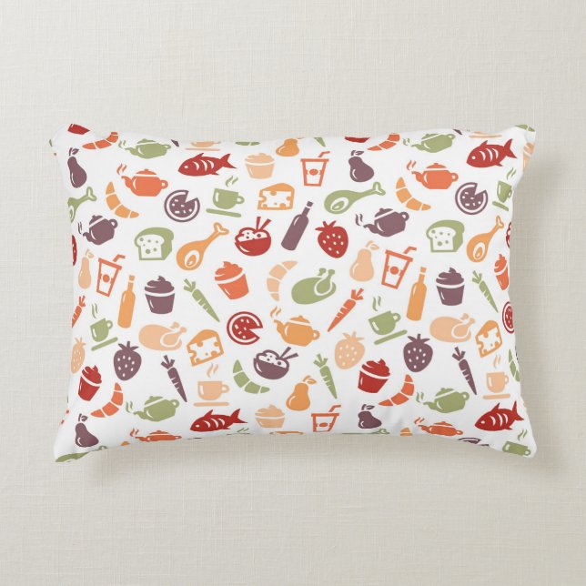 Food Pattern 3 Accent Pillow (Front)