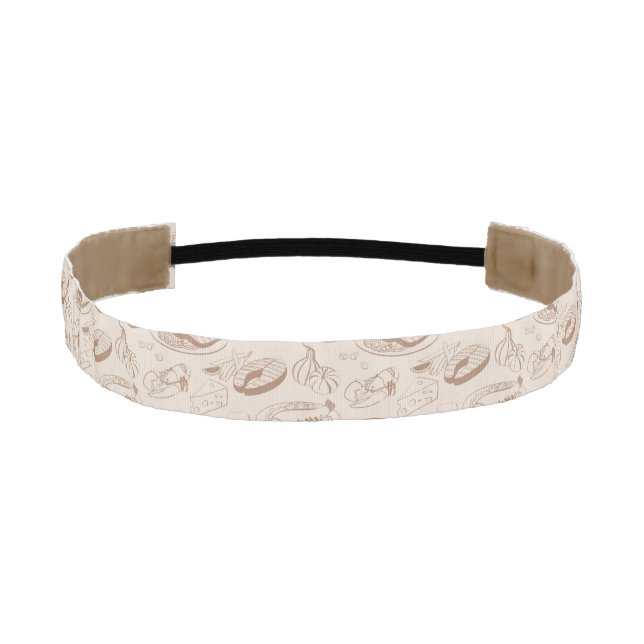 Food Pattern 3 Athletic Headband (Front)