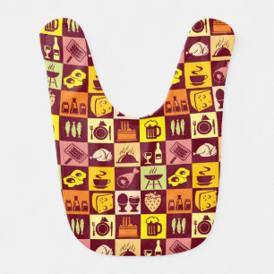Food Pattern 3 Baby Bib