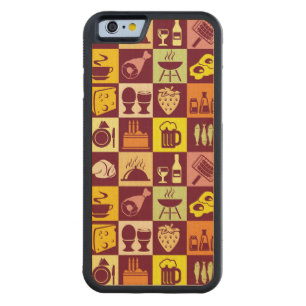 Food Pattern 3 Carved Maple iPhone 6 Bumper Case