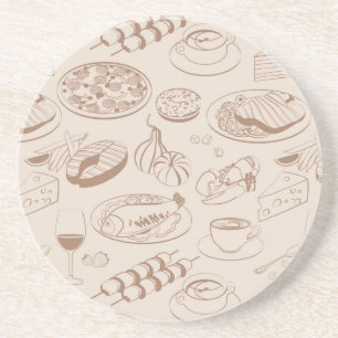 Food Pattern 3 Coaster