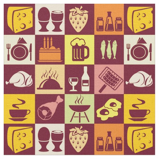Food Pattern 3 Fabric