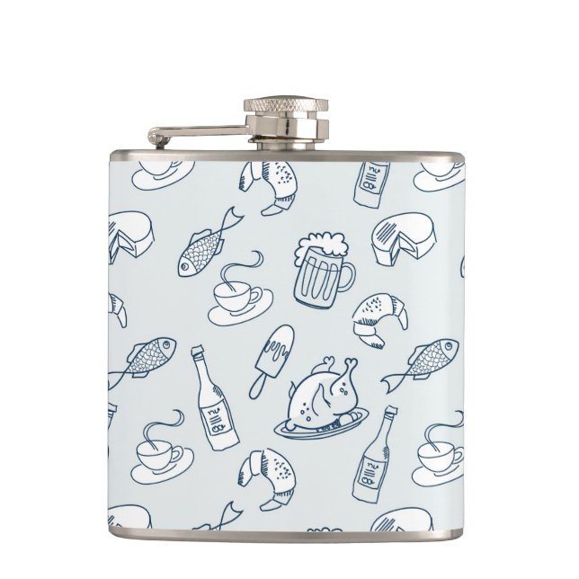 Food Pattern 3 Flask (Front)