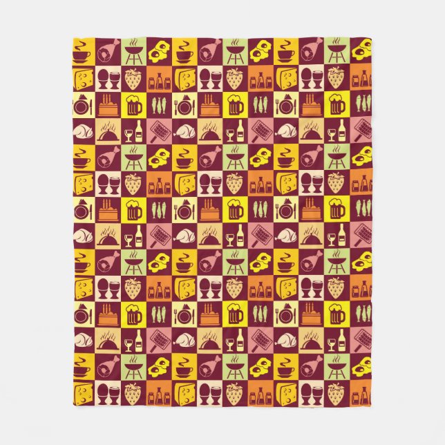 Food Pattern 3 Fleece Blanket (Front)