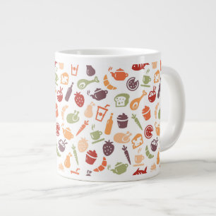 Food Pattern 3 Giant Coffee Mug