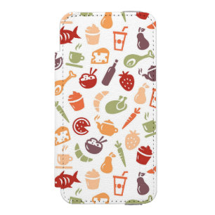 Food Pattern 3 iPhone SE/5/5s Wallet Case