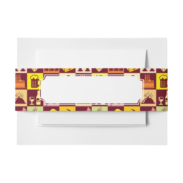 Food Pattern 3 Invitation Belly Band (Front Example)