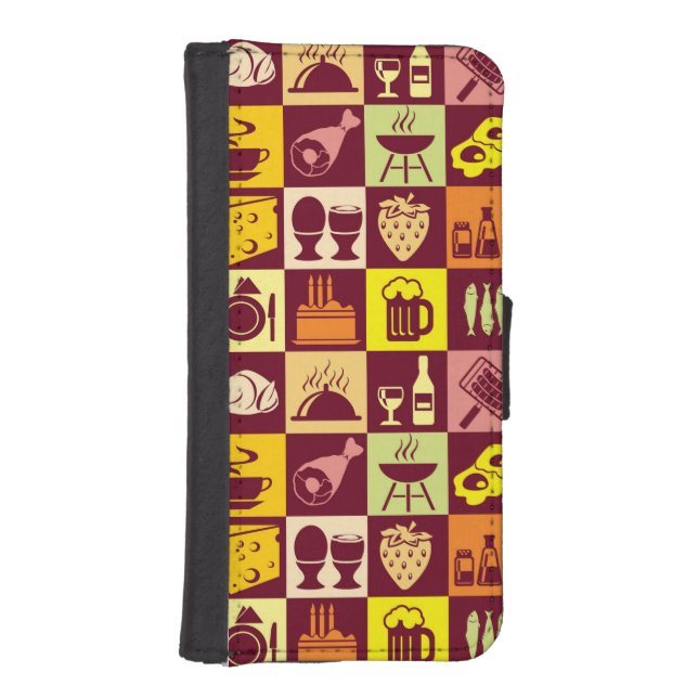 Food Pattern 3 iPhone Wallet Case (Front)