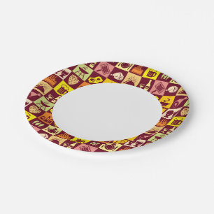Food Pattern 3 Paper Plates