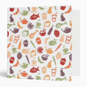 Food Pattern 3 Ring Binder