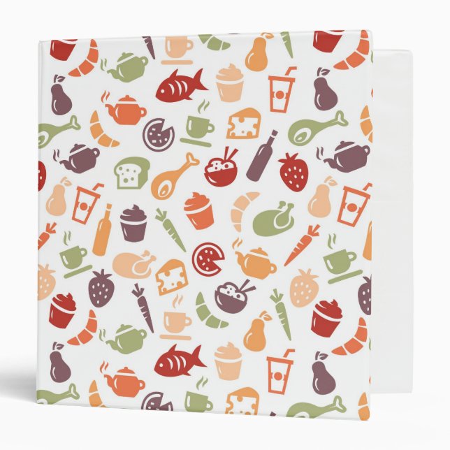 Food Pattern 3 Ring Binder (Front/Inside)