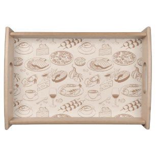 Food Pattern 3 Serving Tray