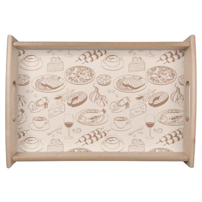 Food Pattern 3 Serving Tray (Front)