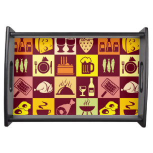 Food Pattern 3 Serving Tray