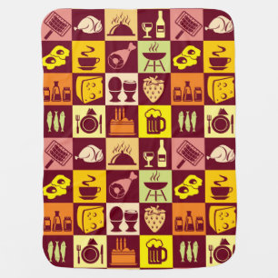 Food Pattern 3 Stroller Blanket