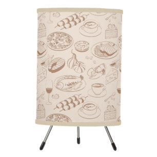Food Pattern 3 Tripod Lamp