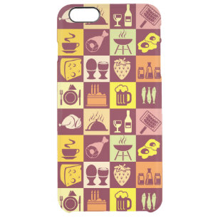 Food Pattern 3 Clear iPhone 6 Plus Case
