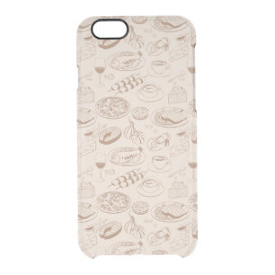 Food Pattern 3 Clear iPhone 6/6S Case