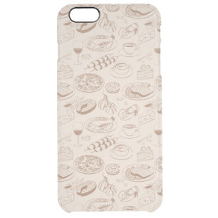 Food Pattern 3 Clear iPhone 6 Plus Case
