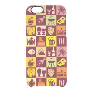 Food Pattern 3 Clear iPhone 6/6S Case
