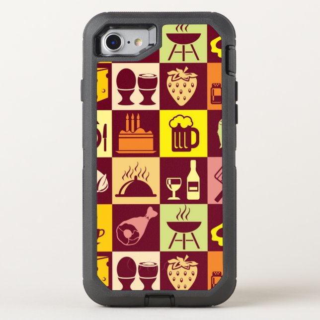 Food Pattern 4 Otterbox iPhone Case (Back)