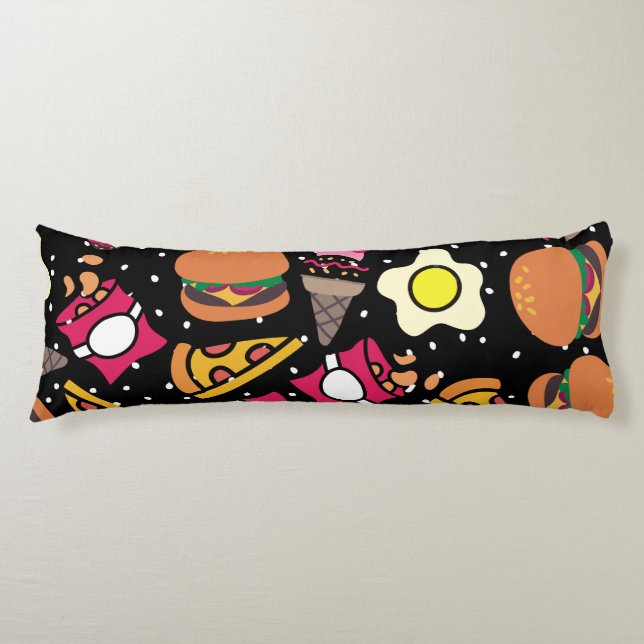 Food Pattern Body Pillow (Front)
