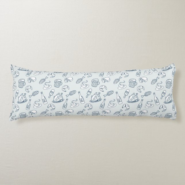 Food Pattern Body Pillow (Front)