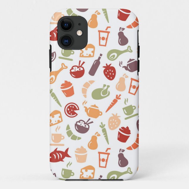 Food Pattern Case-Mate iPhone Case (Back)