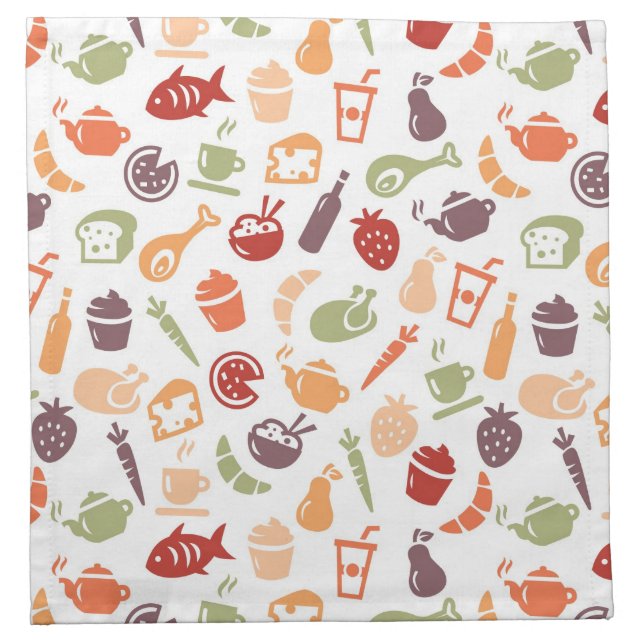Food Pattern Cloth Napkin (Front)