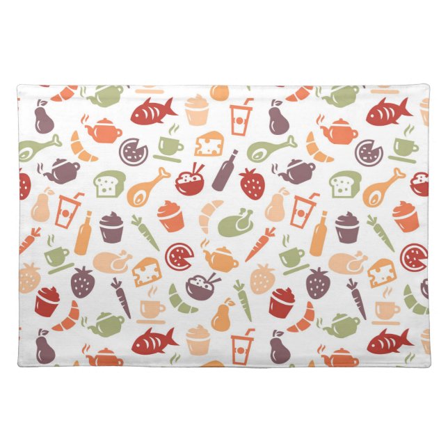 Food Pattern Cloth Placemat (Front)