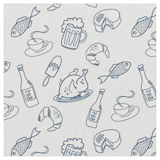 Food Pattern Fabric (Close Up)