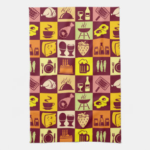 Food Pattern Kitchen Towel