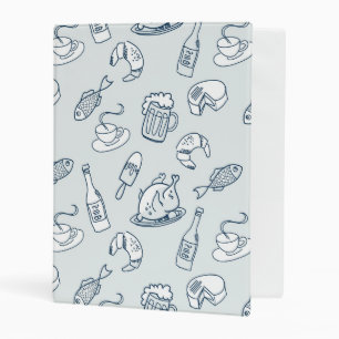 Food Pattern Mini Binder