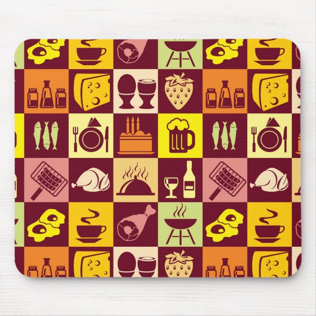 Food Pattern Mouse Pad (Front)