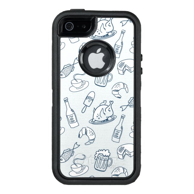 Food Pattern Otterbox iPhone Case (Back)