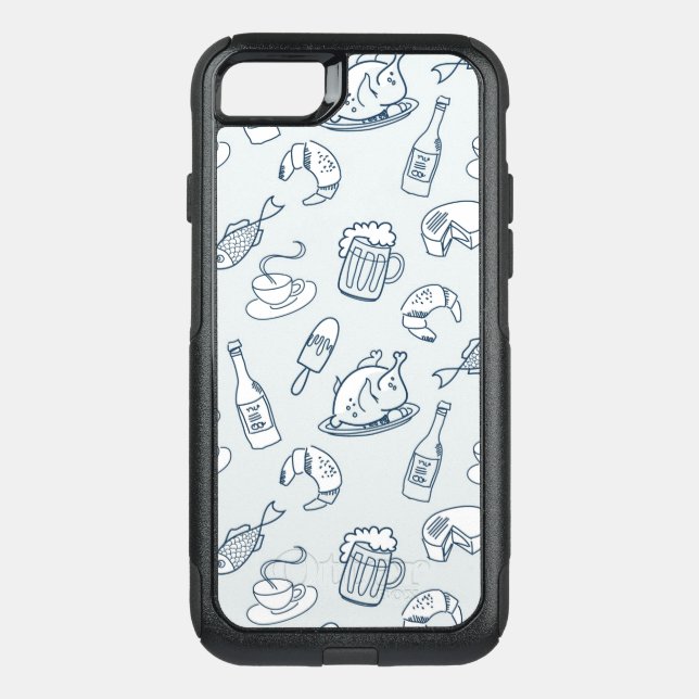 Food Pattern Otterbox iPhone Case (Back)