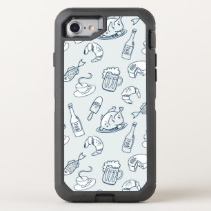 Food Pattern OtterBox Defender iPhone SE/8/7 Case