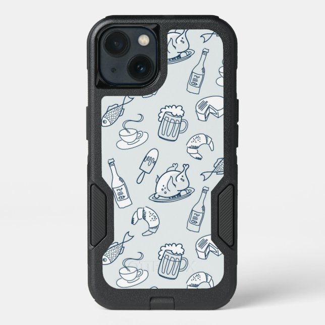 Food Pattern Otterbox iPhone Case (Back)
