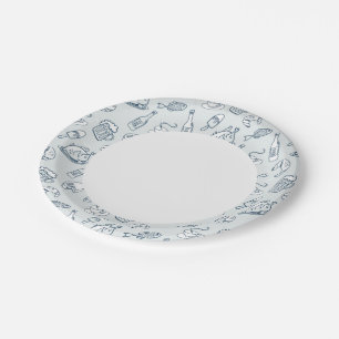 Food Pattern Paper Plates
