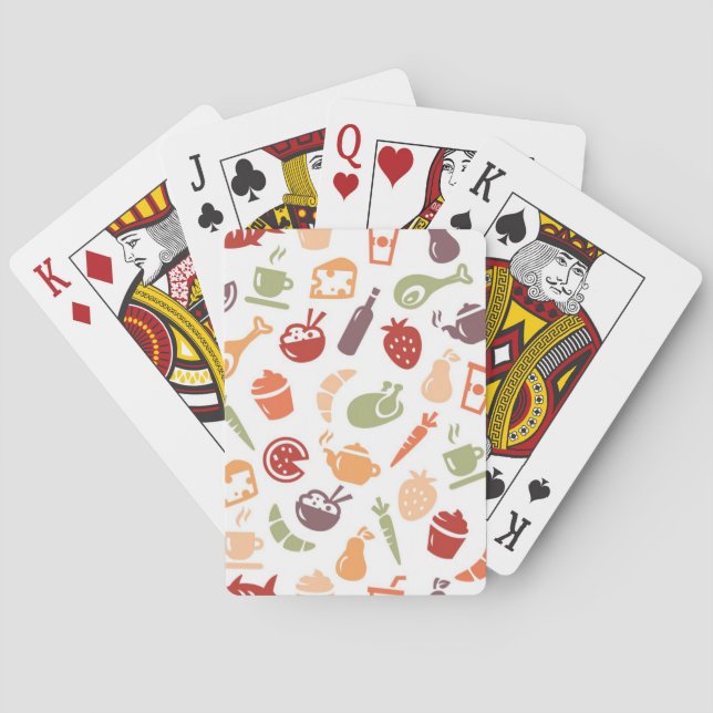 Food Pattern Poker Cards (Back)