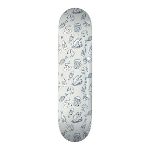Food Pattern Skateboard Deck